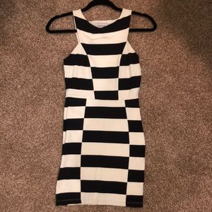 BEBE black and white mini dress